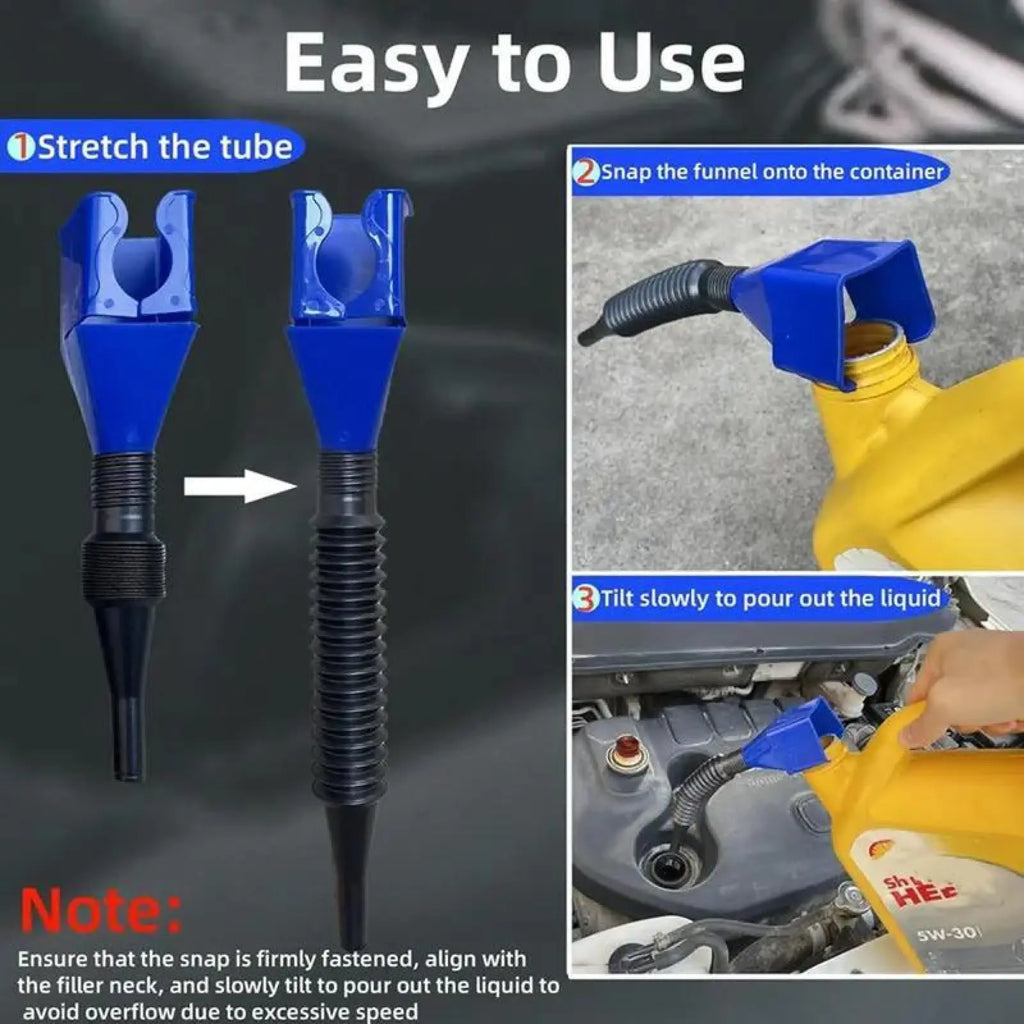 Funnel for Car,Retractable Funnel with Flexible Hose and Filter,Funnel for Oil Change Transfer Tool for Oil,Coolant,Gasoline,For Cars,Motorcycles & Engines.