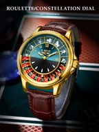 Men's Russian Roulette 12 Zodiac Interactive Waterproof Quartz Watch