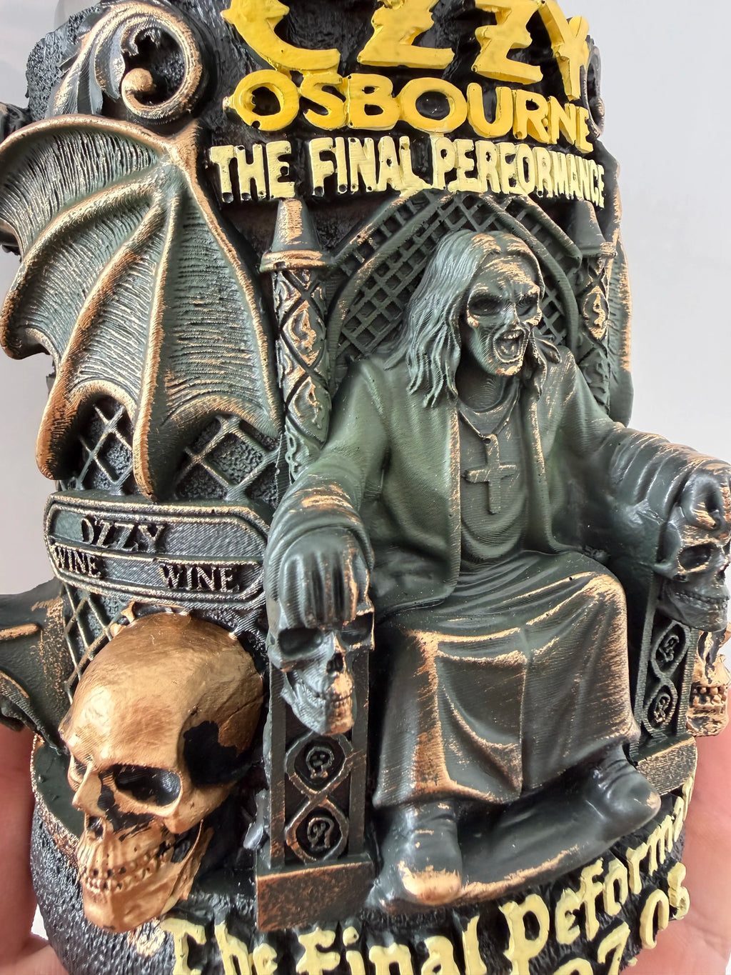 ozy  osborne Heavy Metal Skull Mug Made Of Resin Gift For Dad
