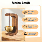 UFORU Suction Door Type Solid Wood Wind Chime,  Hangable Entry Door Bell, Vintage Door Bell Hanging Ornament, Home Decor Supplies, Wall Decor,  Modern ，Valentine's Day gift