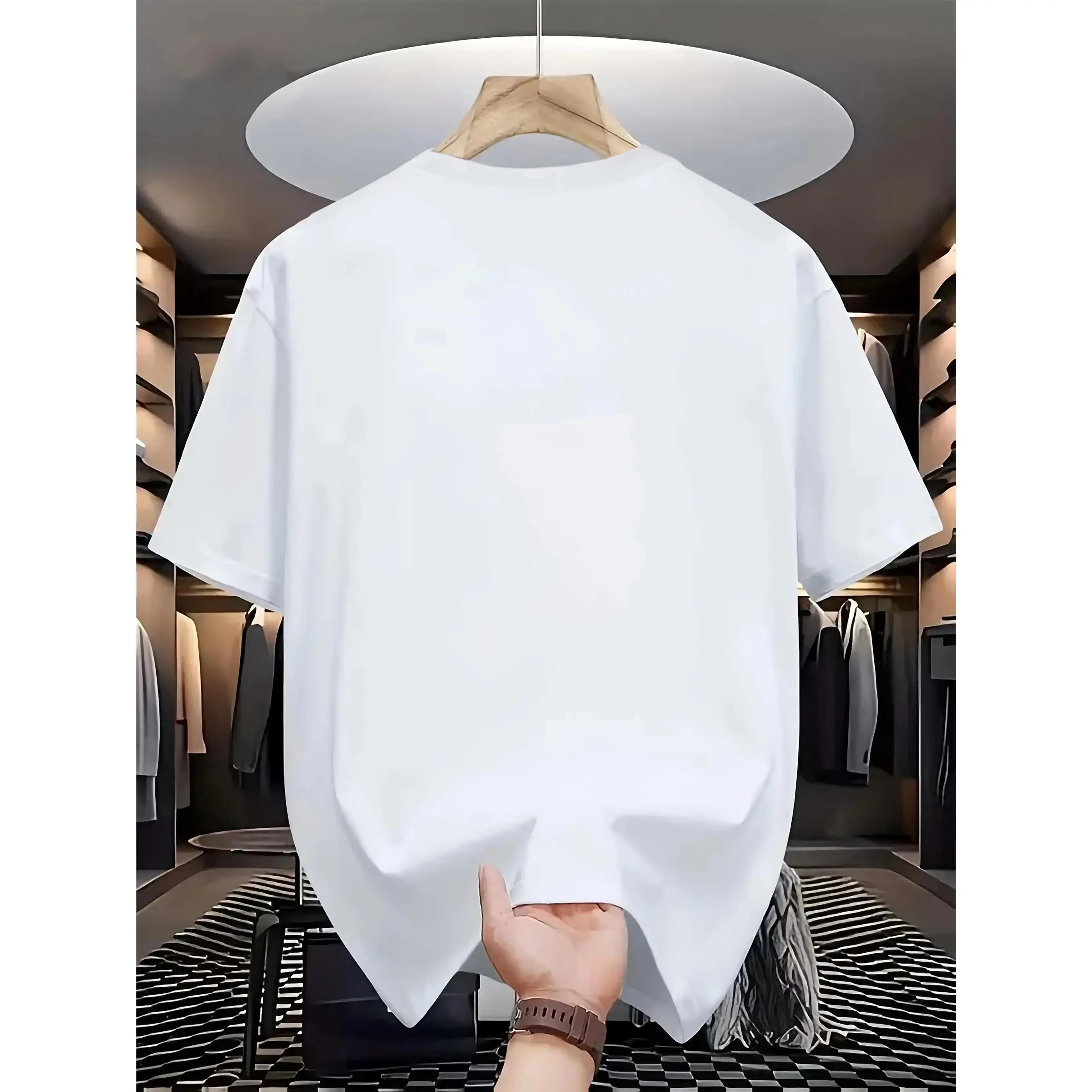 Men's Athletic Graphic Loose-Fit Short-Sleeve Round Neck T-Shirt - Blue Baseball-Style Sports Top, Soft Breathable Streetwear, Suited for Casual Summer, Vintage-Inspired Looks, Shortsleeve, Tshirt