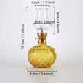 Vintage Glass Candle Holder Crystal Oil Lamp Home Decor Accent