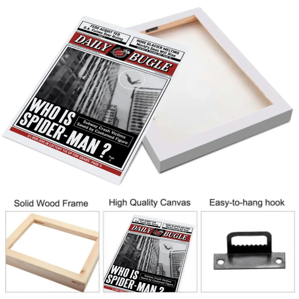 S-M Movie Newspaper Canvas Print Poster for Bedroom Wall Decor