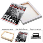 S-M Movie Newspaper Canvas Print Poster for Bedroom Wall Decor