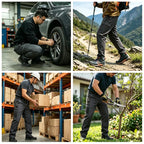 Amoyer Men's Tactical Work Pants With Multiple Pockets - Made Of Durable Fabric, Available in Multiple Colors, Fishing, outdoor activities, work, hiking, camping, 230g/m² new fabric,Versatile For Spring, Autumn, And Summer, Safe Work Pants, Trouser