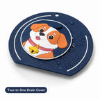 2-in-1 Shower Drain Hair Catcher & Bathtub Drain Hair Catcher  Rotating Silicone Drain Cover Cartoon Sink Strainer with Odor & Bug Blocking 5.9 Inch-Pink&Blue&Yellow