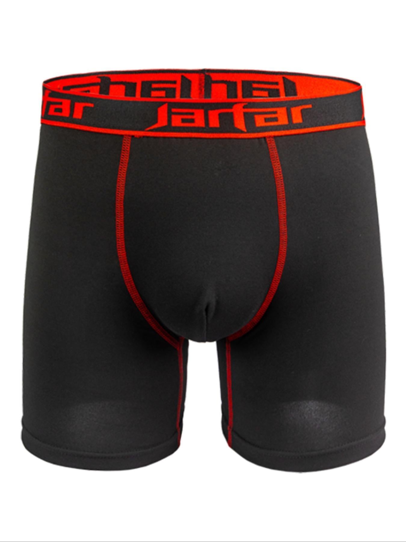 Men's Letter Tape Boxer Brief, Casual Comfy Breathable Underwear for Daily Wear, Men's Underwear for All Seasons