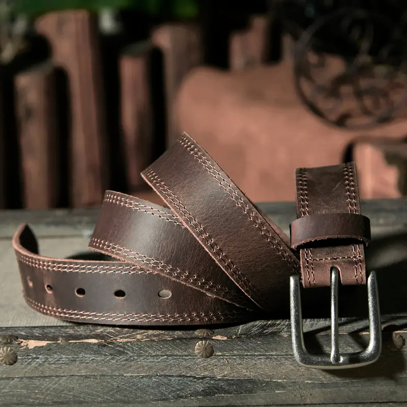 Men's 100% Leather Heavy Duty Belt with Buckle - Adjustable Fit Casual/Work Jeans Belt, Durable Fashion Accessory, Gifts for Adults (Birthday, Father's Day),sohochic