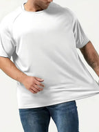 Men's Plus Size 5-Pack Quick Dry Breathable Athletic Apparel, Dry Fit Tech Sporty Sports Tops, Gym & Summer Fitness Workout Shirts Fitted Sportswear Activewear Tees,summerwins,travel essentials,camping essentials