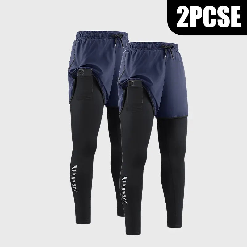 Men's 2-in-1 Compression Shorts | Lightweight Breathable Running Shorts