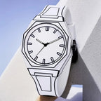 1pc PINTIME Preppy Style Men'S Watch - Quartz Movement, Silicone Band, Luminous Hands, Round Dial, Battery-Operated, Non-Rechargeable, Fashionable Accessory for All Occasions