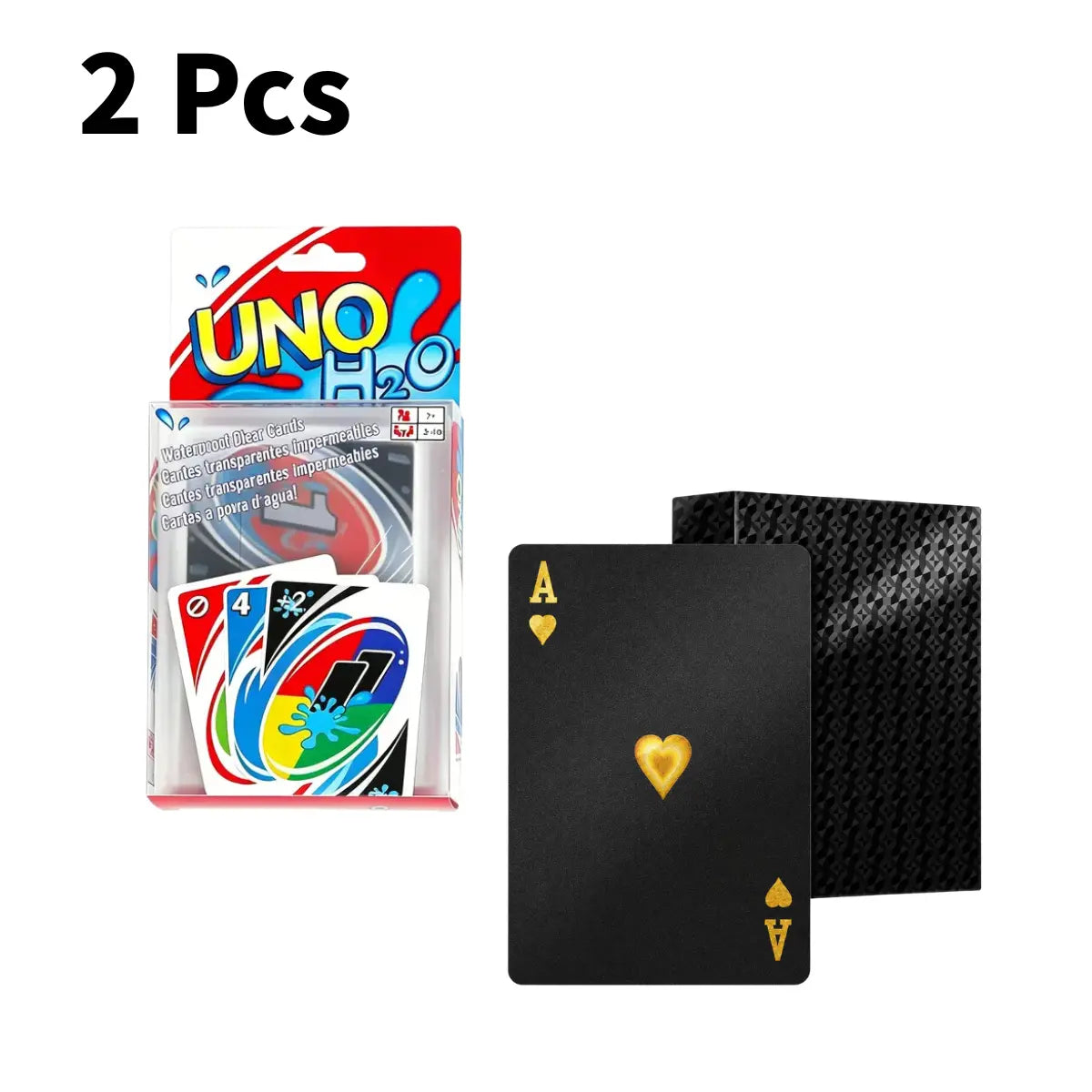 Playing Cards - Waterproof Diamond Textured Foil PET Poker Cards - for Swimming Pool, Beach Club Party, Camping & Magic Show - Premium Sleek Gift for Men, Adults & Friends