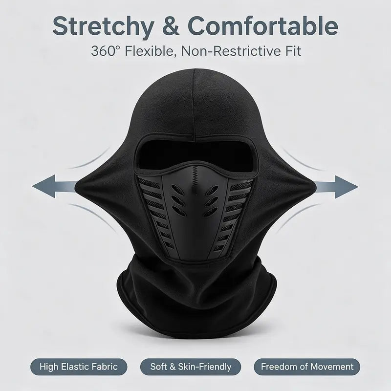 Unisex Fleece Full Face Balaclava Ski Mask - Windproof, Anti-Haze, Soft Sports & Outdoor Hat, Motorcycle Accessory for Skiing, Winter Activities