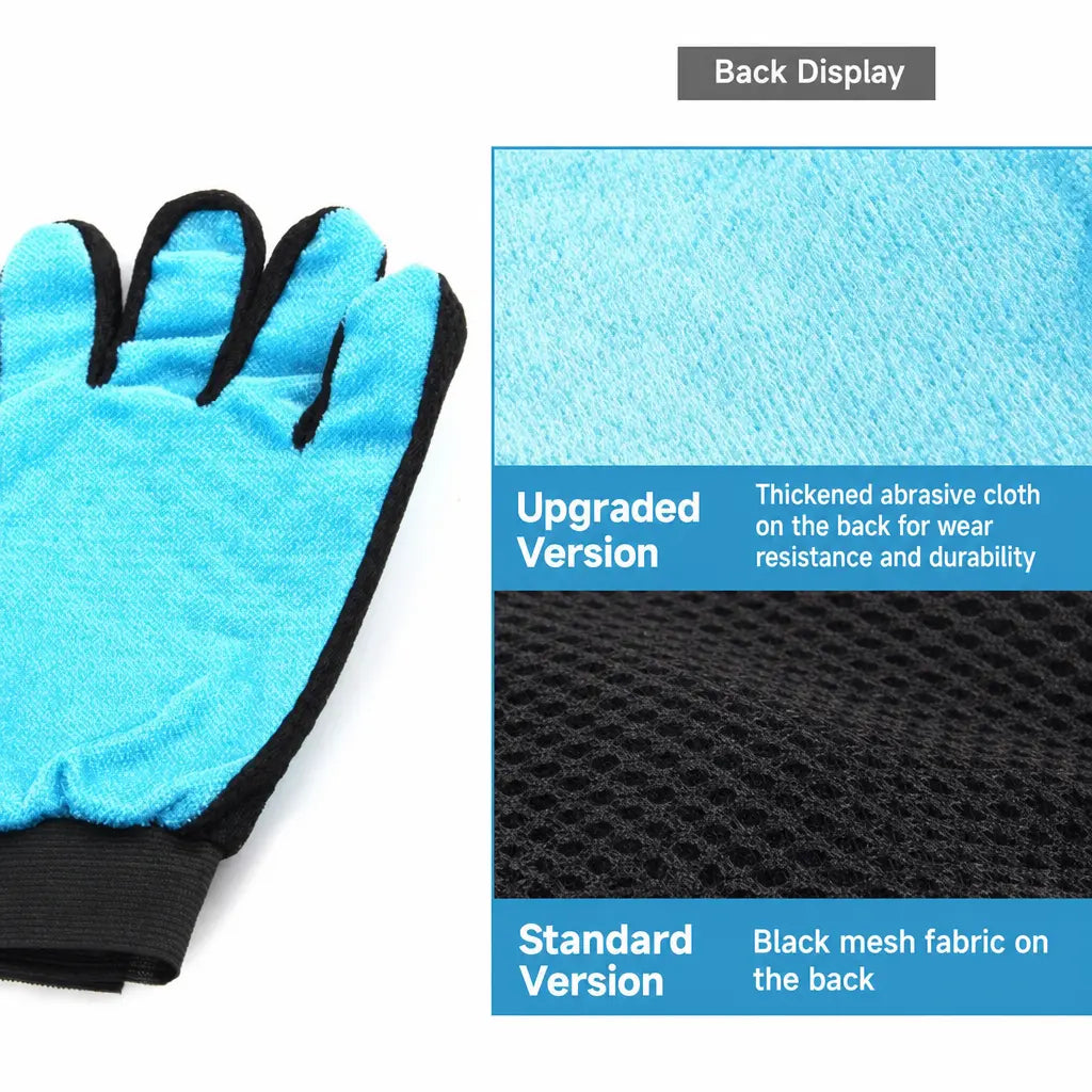 Upgraded 5-Finger Multifunctional Pet Grooming Deshedding & Massage Mitts Set