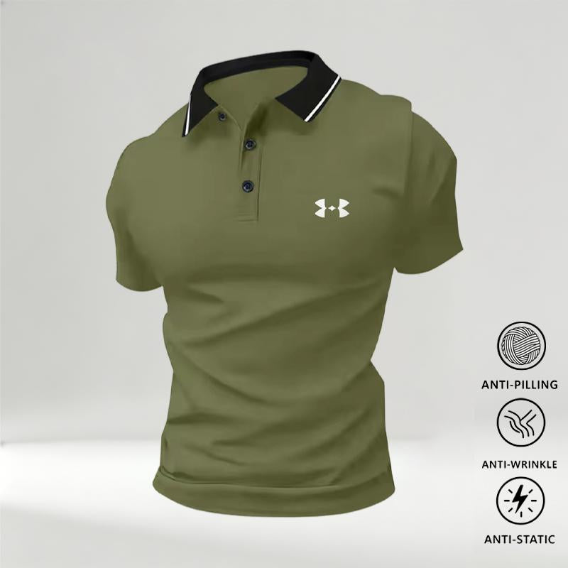 Men's Polyester Polo Shirts 4-Pack - Menswear, Mens Clothing, Animal Print, Collar, Button Placket, Stretchy, Comfortable, Machine Washable Summer Tops for Golf, Everyday Casual Wear, Camping,sohochic