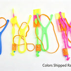 LED Slingshot Helicopter Toy with Flashing Lights for Kids