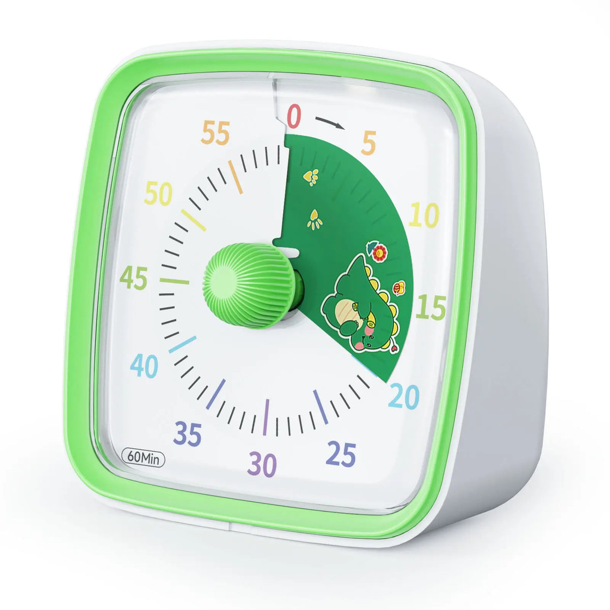 60-Minute Rainbow Silent Visual Timer Night Light Clock Kitchen