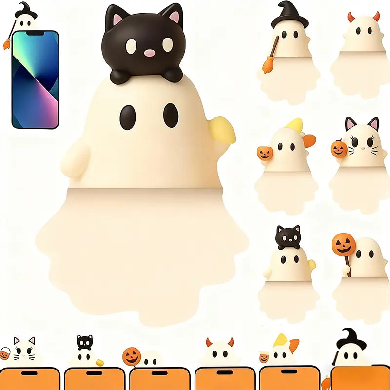 3D Halloween Peel & Stick Phone Charms (6-Pack)