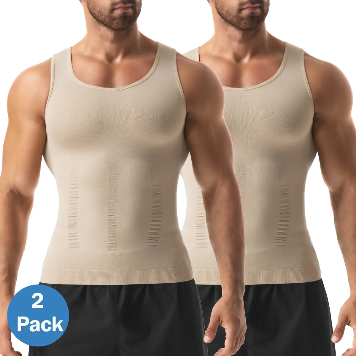 1/2/3/4 Pack Menswear Shapewear Compression Tank Top Daily Casual Undershirt Tummy Control Workout Underwear Shirt Body Shaper Breathable Elastic Soft Stretchy Fabric Sports Sleeveless Fitted