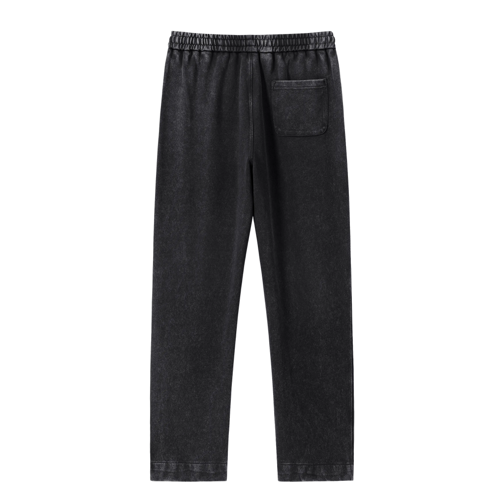 3 pack men’s acid wash, washed cotton solid color athletic casual sweatpants, unisex