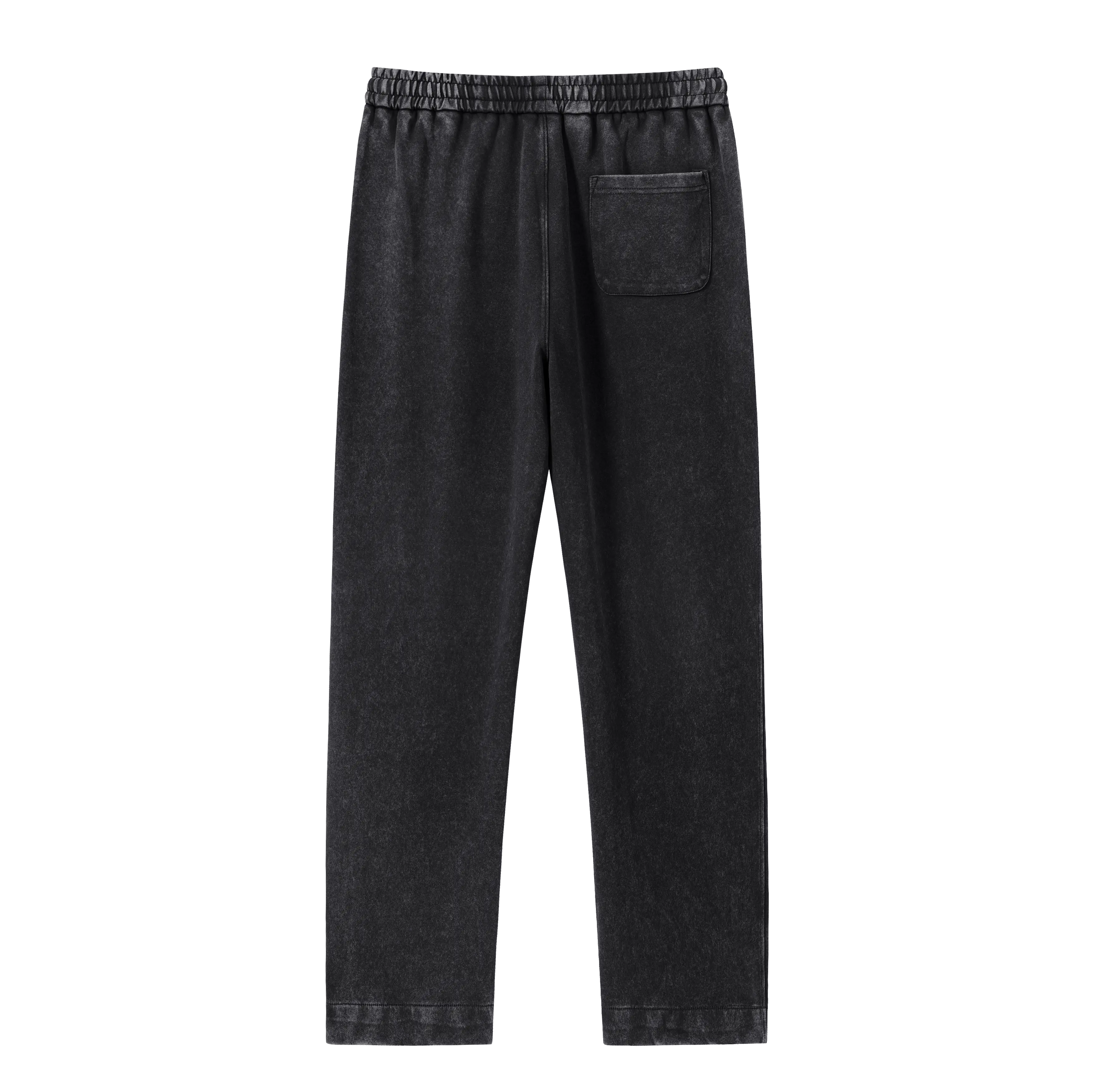 3 pack men’s acid wash, washed cotton solid color athletic casual sweatpants, unisex