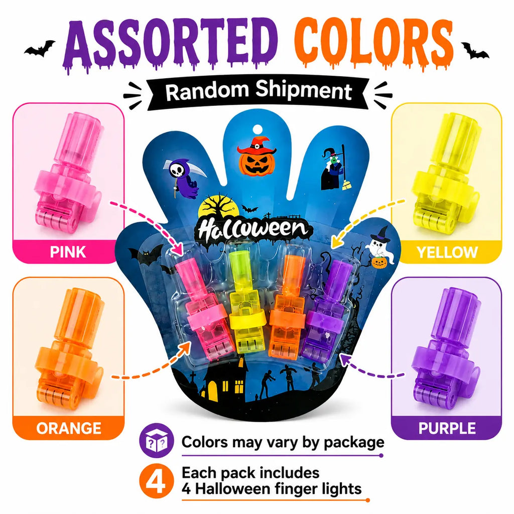 Halloween LED Projection Finger Rings Party Favors