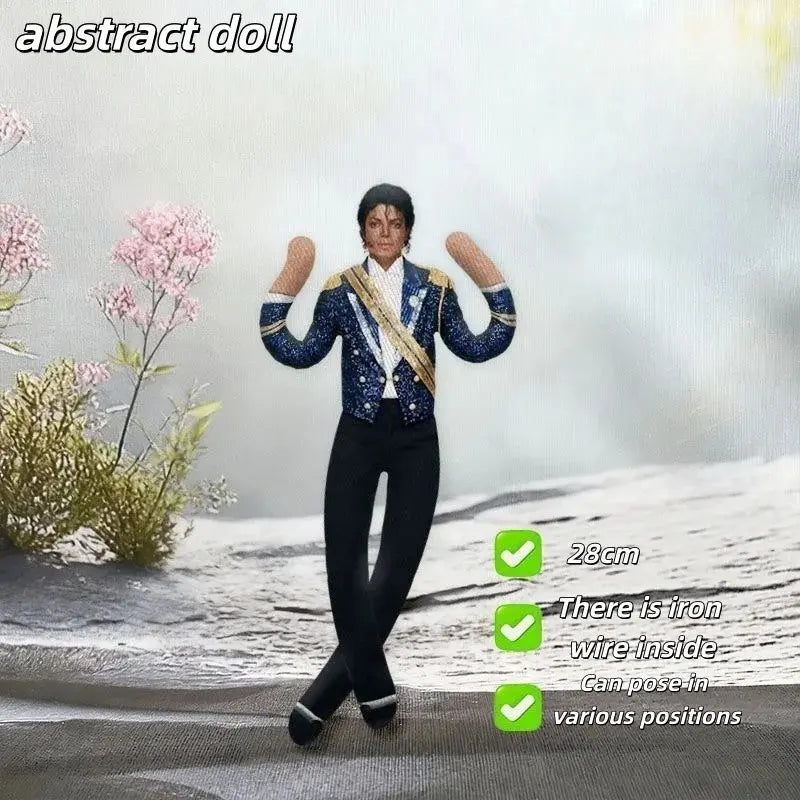 Michael Jackson Plush Prop Doll - Abstract Multi-Jointed Collectible Figure