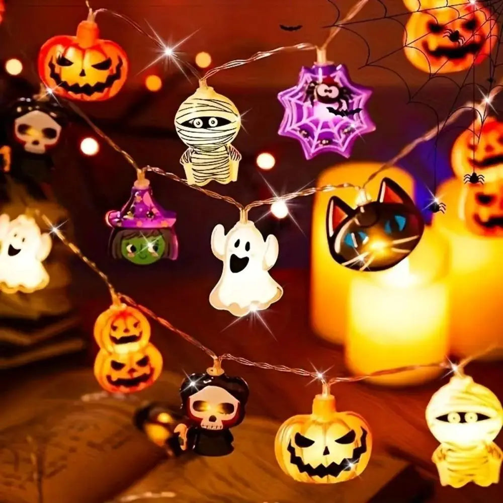 USB-Powered Pumpkin LED String Lights, 59.06–118.11-Inch Halloween & Fall Hanging Garland, Warm Festive Lights for Mantel, Window, Bedroom, Party, Thanksgiving & Home Decor