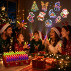 Halloween Finger Projector Rings, LED Light-Up Finger Toys, Random Pattern Assortment, Spooky Projection Party Favors for Kids, Trick-or-Treat Goodie Bag Fillers & Halloween Party Supplies