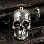 3D Skull Stainless Steel Keychain for Men, Gothic Punk Style