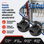 GJAHSH Heavy-Duty Magnetic Cable Tie Mounts, 22mm Magnetic Zip Tie Mount Bases, 22lbs Strong Magnetic Wire Holders and Cable Organizers for Home, Office, Marine, and Electrical Wire Management
