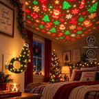 2026 New USB Plug-In Christmas Projector Night Light, 6+ Holiday Pattern Ceiling Lamp, Warm LED Christmas Tree Room Decor for Bedroom, Party & Holiday Gifts
