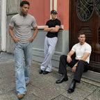 JMIERR Men's Plain Muscle Slim Fitted Henley Shirts Crewneck Longline T-Shirt Gym Workout Athletic Shirt Tees with Button Menswear Casual Tops,Men's Classic Streetwear Clothing for Daily Wear,Fall Fashion Outfits 2026