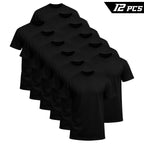 Men's Black Crew Neck T-Shirt | Comfort Fit Cotton Blend Basic Tee
