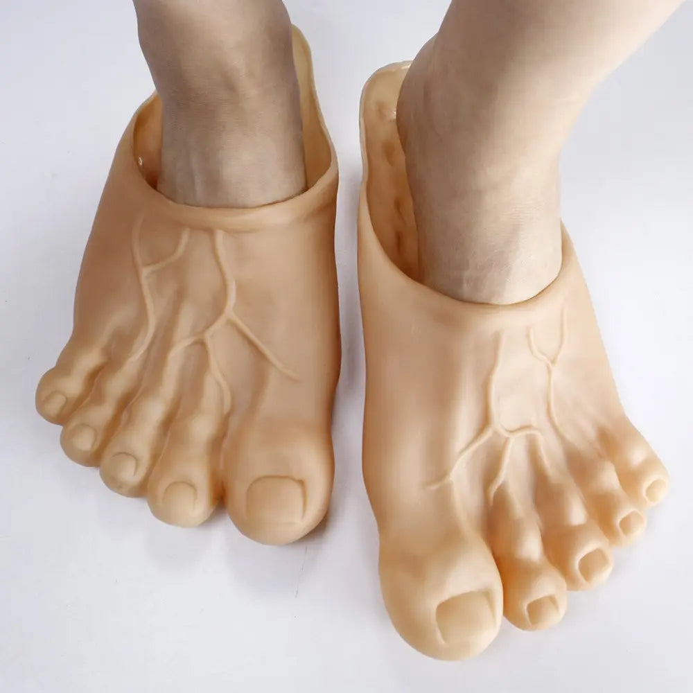 Funny Prank Shoes with Realistic Toenails, Oversized Design, Comedic Effect, Perfect for Halloween, Pranks, Costume Parties, Easy to Wear, Creative Prank Gift, Prank Gag Gift