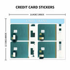 Vintage Style Card Skin Sticker – Slim Waterproof Scratch-Resistant Bank Card Wrap, Easy Apply & Remove