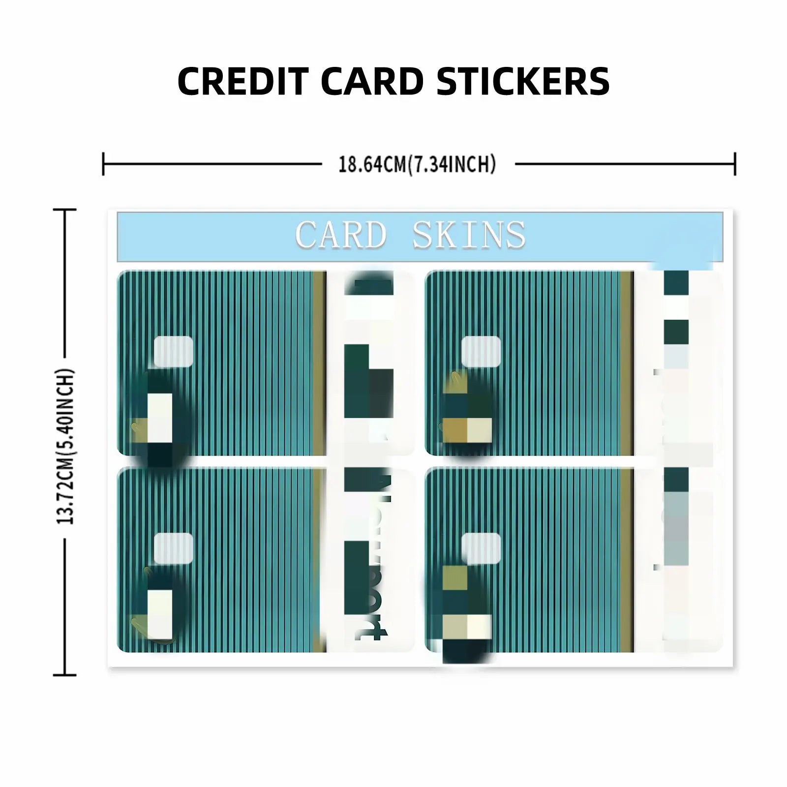 Vintage Style Card Skin Sticker – Slim Waterproof Scratch-Resistant Bank Card Wrap, Easy Apply & Remove