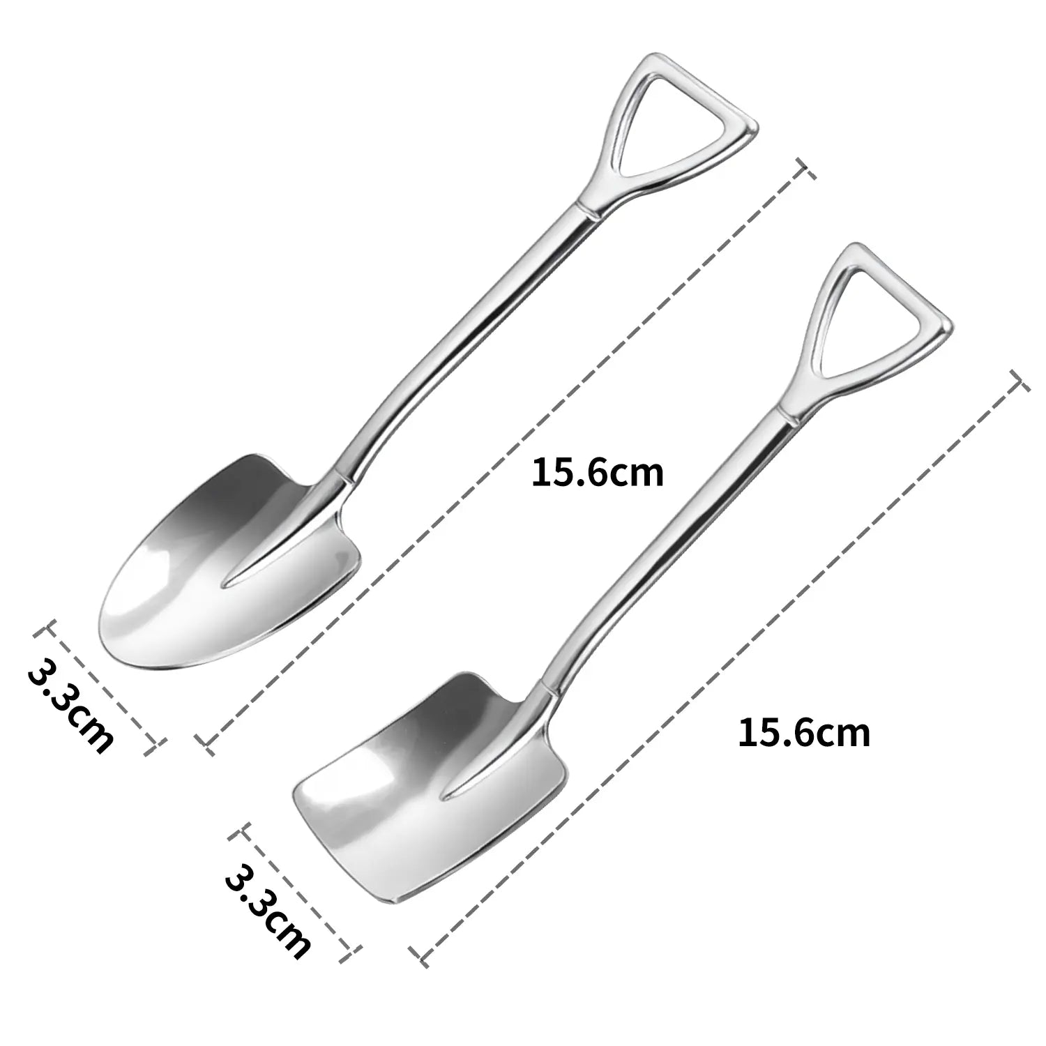Retro Stainless Steel Spoons Set - 6/8PCS Square & Pointed Cutlery, 6PCS Silver Dessert Flatware with Serving Forks, Quirky Shape Sparks Smiles, Ice Cream Scoops, Tableware for Home Kitchen, Party Gifts, Bowl Spoon