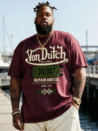 Men's Two-Piece Set, Short Sleeve Casual Outfit, Printed T-Shirt & Shorts, Summer Vacation, Street Wear