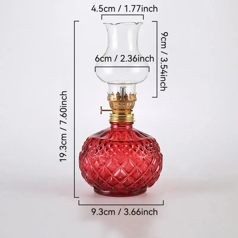 Vintage Style Oil Lamp with Glass Candle Holder, Crystal Decorative Lamp for Weddings Housewarming Home Decor, Interior Decoration Accessory, Home Accessories #GLOBAL PICKS
