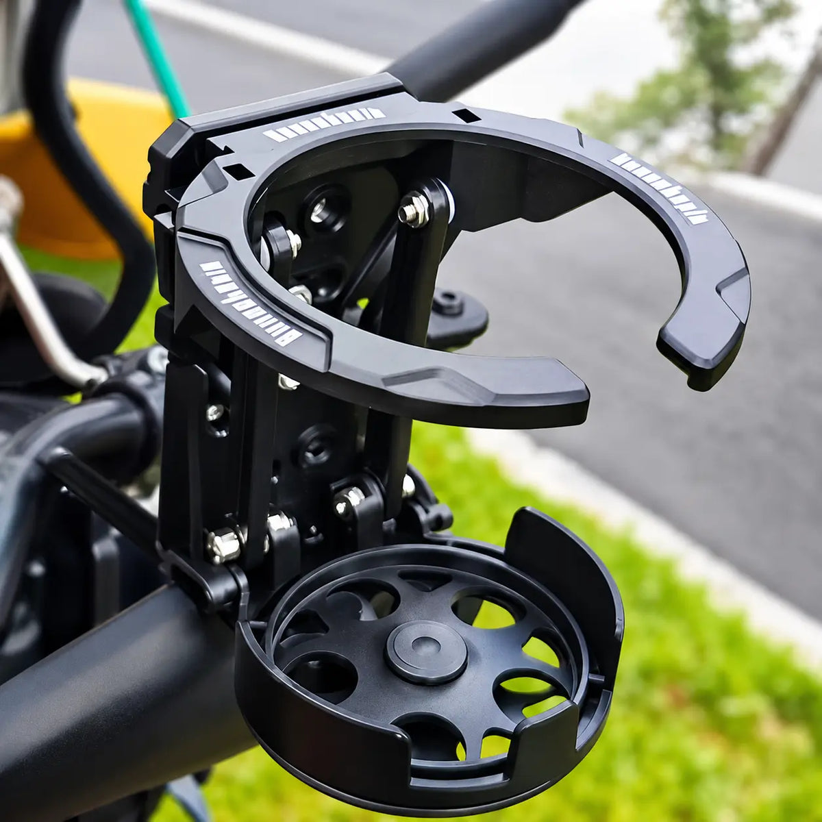 Bike Water Holder, Rotating Bottle Cage, Foldable Cup Mount Adjustable Folding Design, 360 Degree Rotation Support, for Adults Scooter Stroller Cycling Hiking Travel Outdoor Riding