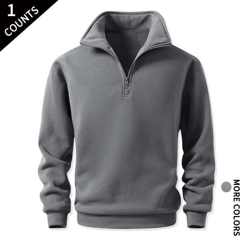 Men's 2-Pack Quarter-Zip Cozy Sweatshirts - Classic Stand Collar Long-Sleeve Mens Clothing, Outdoor Daily Fitness Wear, Guys Anniversary & Boyfriend Birthday Gift