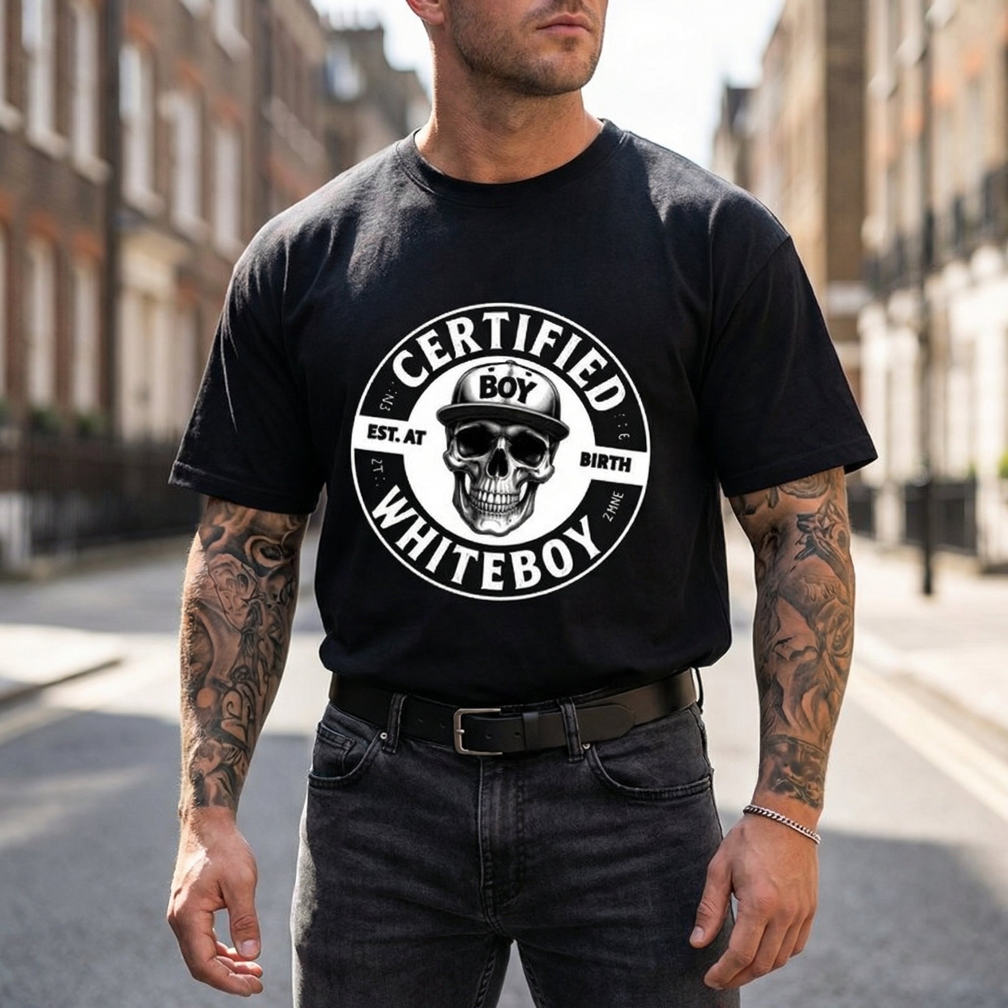 Certified Whiteboy Hoodie Skull Graphic Streetwear