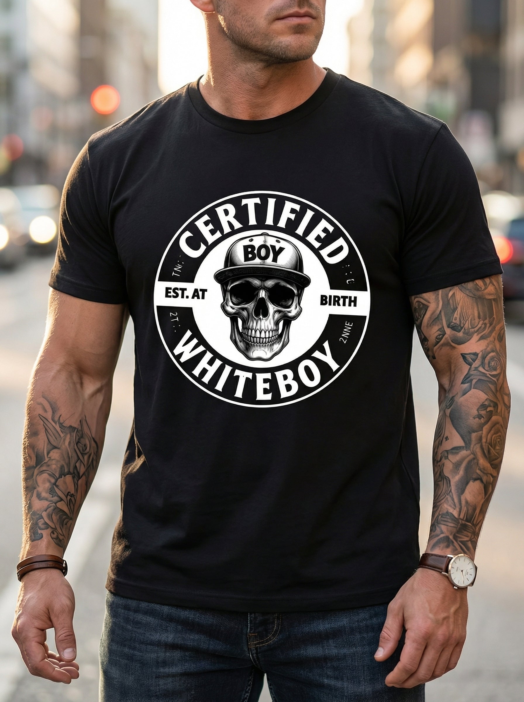 Certified Whiteboy Hoodie Skull Graphic Streetwear