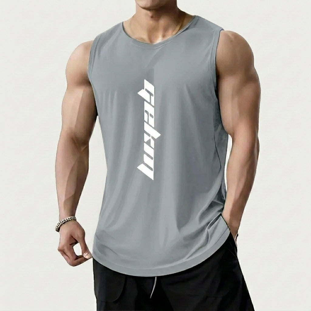 3-Pack Men's Letter Print Basketball Jersey Tank Tops - Breathable Polyester Mesh