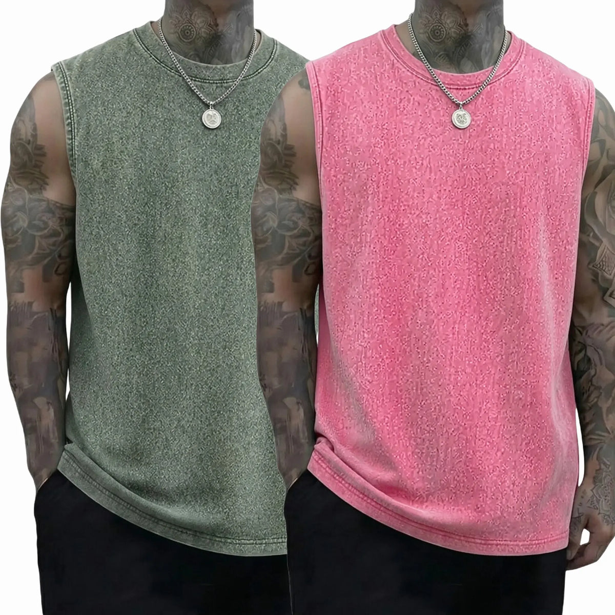 Unisex 3-Pack Vintage Heavyweight Cotton Tank Tops