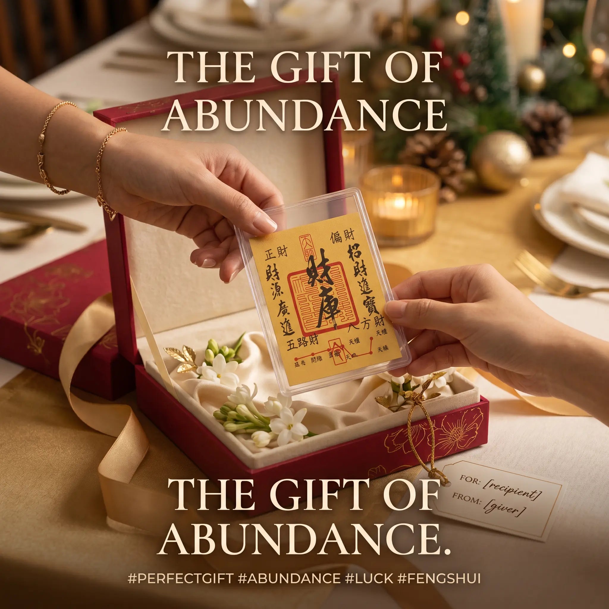 Ritual Blessed Wealth Feng Shui Talisman Card