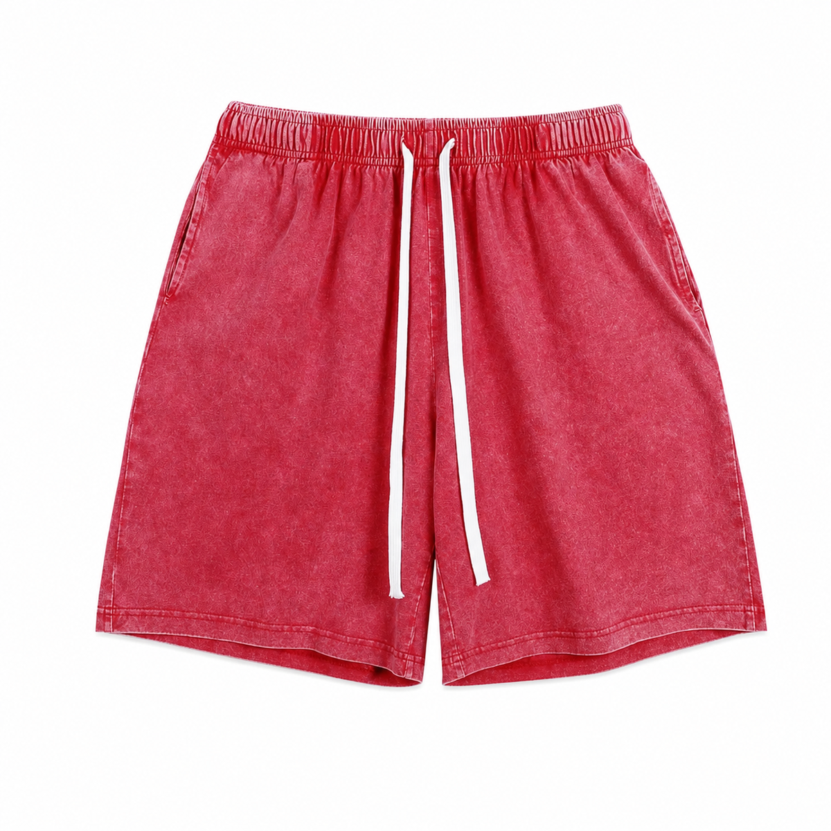 Unisex Vintage Acid Wash Cotton Athletic Sweat Shorts