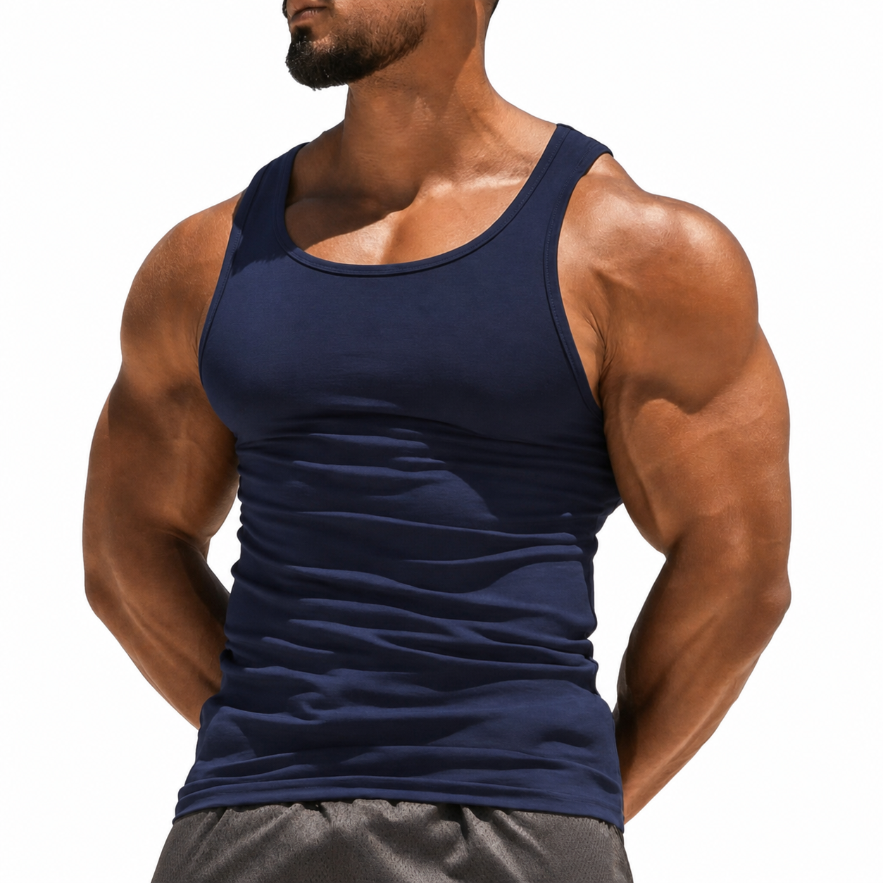Men's 5-Pack Solid Color Athletic Tank Tops