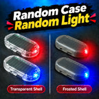 Solar Powered Fake Car Alarm Light,  Plastic Material Auto Light Sensor LED Simulated Security Warning Flashing Light, No Wiring DIY Car Anti-Theft Dummy Alarm Lamp